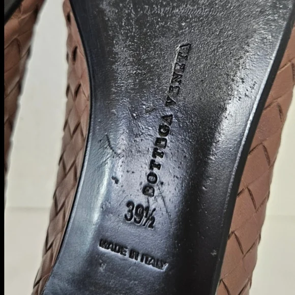 Bottega Veneta Intrecciato Leather Ballet Flats Brown IT 39.5 - Picture 8 of 8